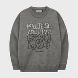 マルチーズアーカイブライングラフィックニット Ver.2