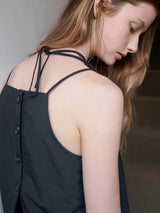 (BL-4334)MOI SET-UP BACK BUTTON BLOUSE