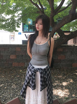Litting Lace Cap Ribbed Sleeveless