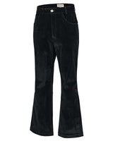 ベルベットデニムフレアフィットパンツ(BLACK)