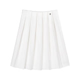 Classic Soft Pleats Skirt_White