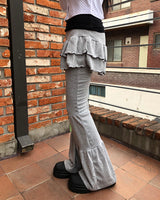 Byuel Tiered Bootcut Skort Pants
