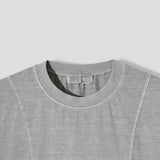 Crop Panel ピグメントハーフTシャツ (4color) (No.974)