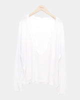 Tenber V-Neck Lace Long Sleeve T-Shirt