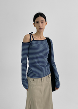 [MADE] Pelsy String Unbalanced Long Sleeve T-shirt