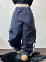 TRACK CARGO STRING PADDING PANTS ❤🖤🤎💚💙5COLOR