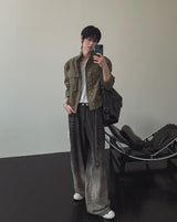 レノブラッシュワイドデニムパンツ