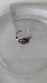 Antique silver rose ring