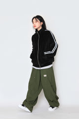 eyelet string nylon pants