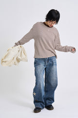 レニーワッフルクロップ長袖Tシャツ