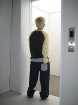 Denim Contrast Lettering Sweatpants (2 Colors)