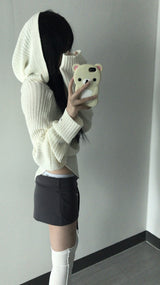 NO RULES KNIT OFF HOOD