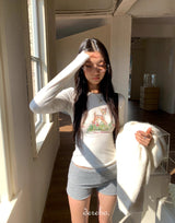 バンビスリムロングスリーブTシャツ