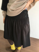 Punto pintuck midi skirt (2color)