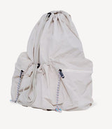 DRAWSTRING NYLON BACKPACK CREAM BEIGE