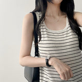 Viner Stripe Vest Knitwear Sleeveless