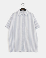 [MADE] Vines Striped Sheer Short-Sleeve Shirt