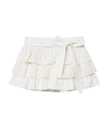 Softy layered bow skirt [White Stripe]