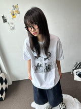 Back Two Pocket Belt Stitch Denim Bermuda Shorts 2color