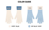 Odsd Color Block Finger Hole Knit Gloves - 6Color