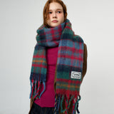 Soft Brushed Check Muffler_Green
