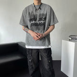 GL Lettering Knitwear Short-Sleeved (4 colors)