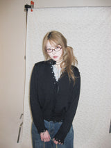 Rough damaged cardigan