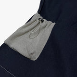 reverse terry pocket denim capri shorts_blue