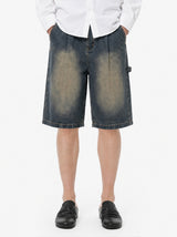 urban carpenter bermuda denim pants (muddy indigo)