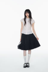 ベーシックカレージスタイルプリーツスカート