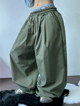 4000SOLD NYLON PINTUCK PANTS