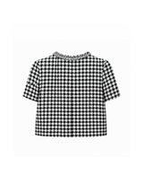[PRE-FALL] [ATELIER] Andy Houndstooth Puff Short-Sleeve Jacket Black