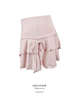 Lina Ribbon Frill Mini Skirt (3color)