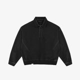 Oversized Polo Sweatshirt - Black