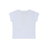 グランジクローレオパードアイレットTシャツ - ホワイト