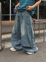 May strap denim pants 2C