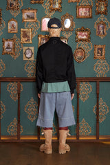 POCKET ARGYLE SHORT JACKET / BLACK