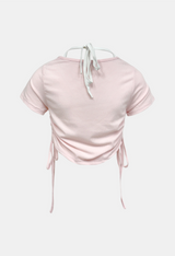 Claire Ruched Halter Tee