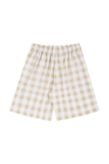 PRS beige check shorts
