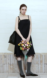 DEEP SLIT DRESS_NAVY