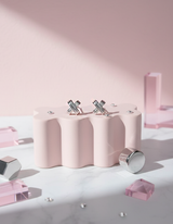 [NMIXX Kyujin Earrings] アーバンバンデージシェイプピアス - Silver Color