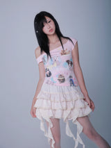 Rose Island. ペットスター オフショルダー Tシャツ