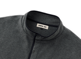 soft high neck fleece anorak set - charcoal       