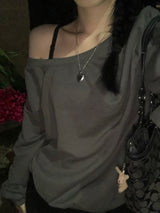 Off-Shoulder Sweatshirt