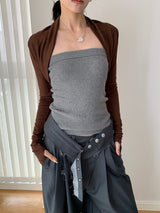 Collection Shawl Short Long-Sleeve Cardigan