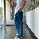 Maret Ice Linen Cargo Banding Wide Pants