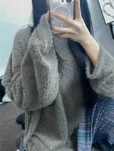 パッチ🤎ルーズガーリーオーバーニット🧸🤍🤎🖤4カラー