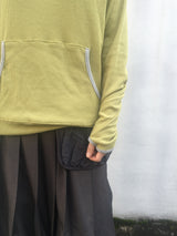 highneck loose waffle hood