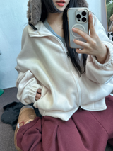テディフリースルーズジップアップ🤍💙🤎3カラー