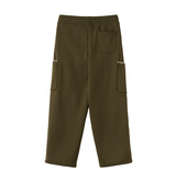 stitch cargo sweat pants - khaki        